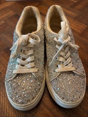 Betsy Johnson Rhinestone Sneakers 7.5